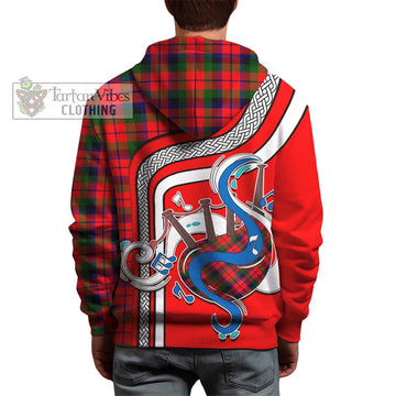 MacNaughton Modern Tartan Hoodie with Epic Bagpipe Style