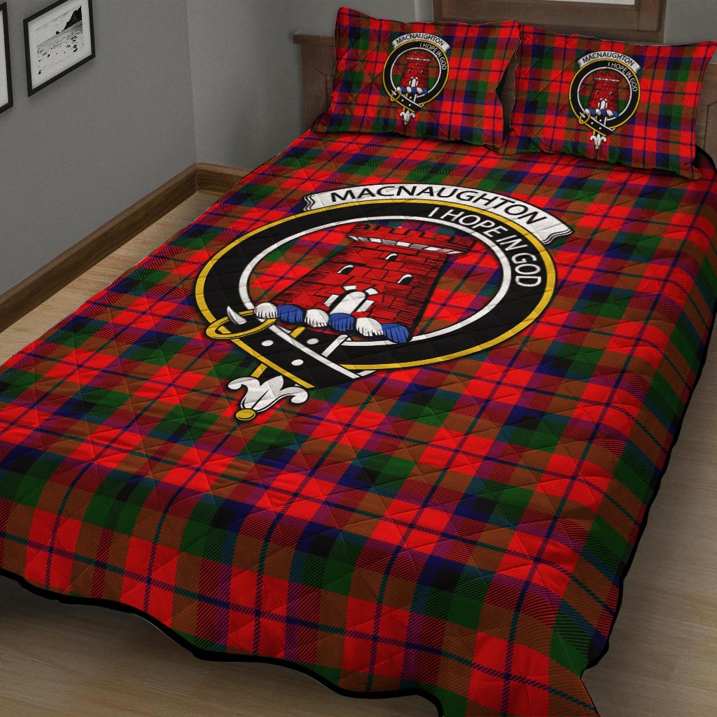 MacNaughton Modern Tartan Quilt Bed Set with Family Crest - Tartan Vibes Clothing