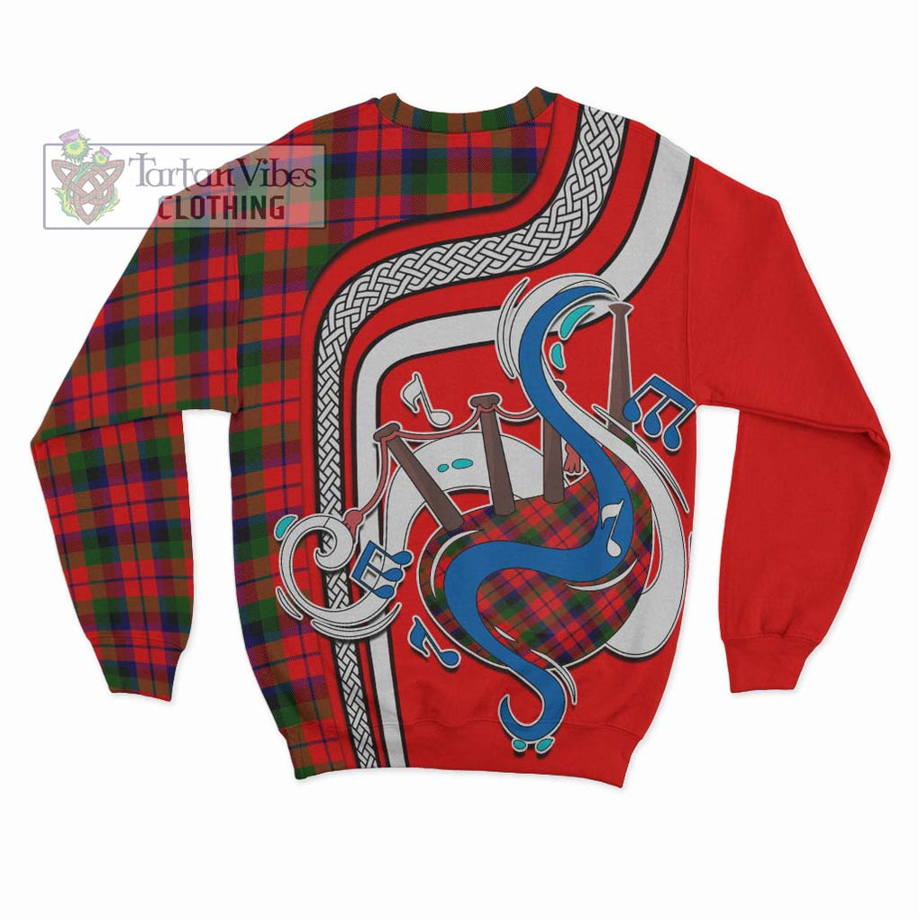 Tartan Vibes Clothing MacNaughton Modern Tartan Sweatshirt with Epic Bagpipe Style