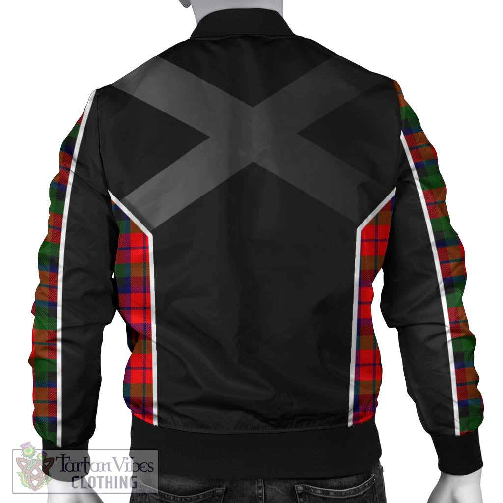 Tartan Vibes Clothing MacNaughton Modern Tartan Bomber Jacket with Family Crest and Scottish Thistle Vibes Sport Style