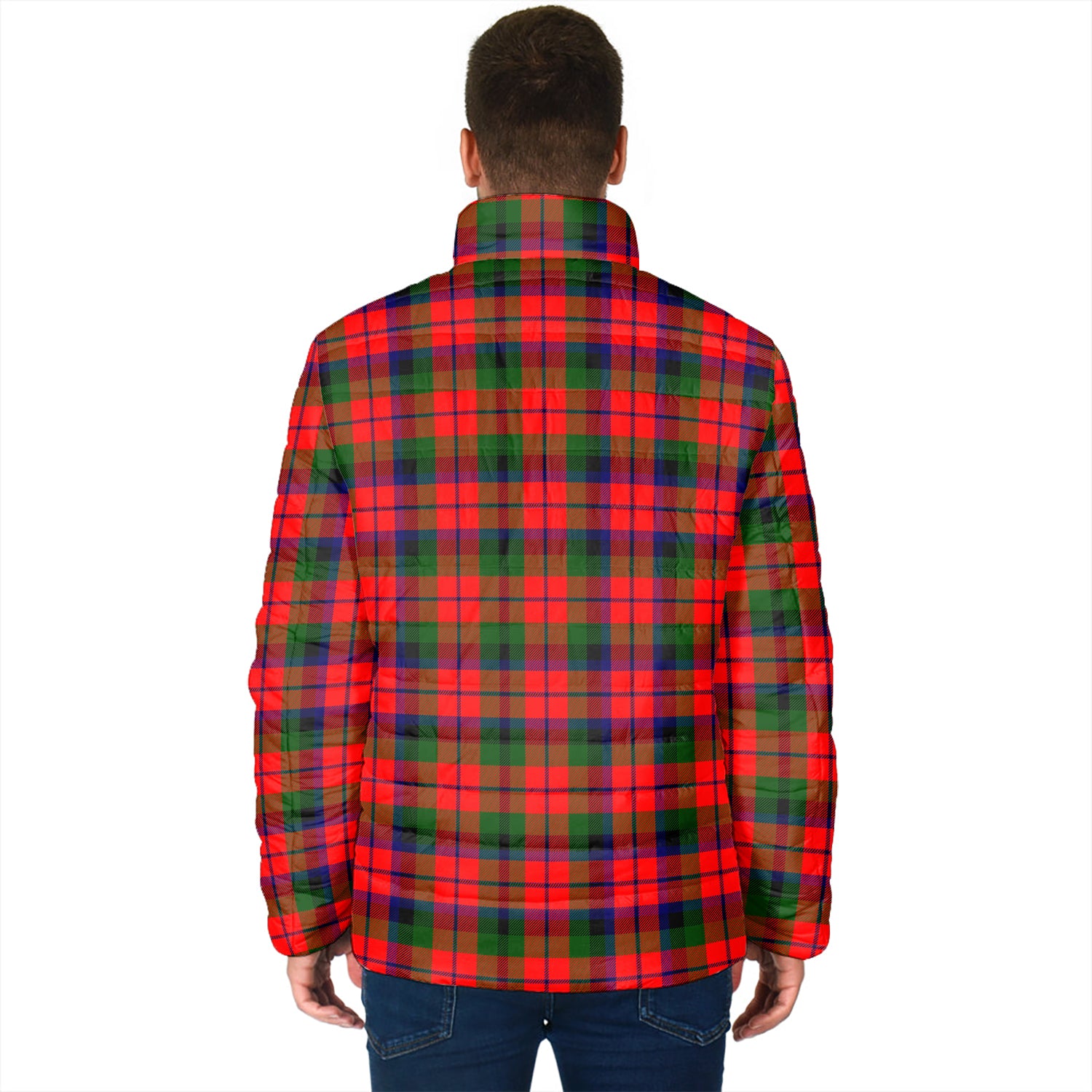 MacNaughton Modern Tartan Padded Jacket with Family Crest - Tartan Vibes Clothing