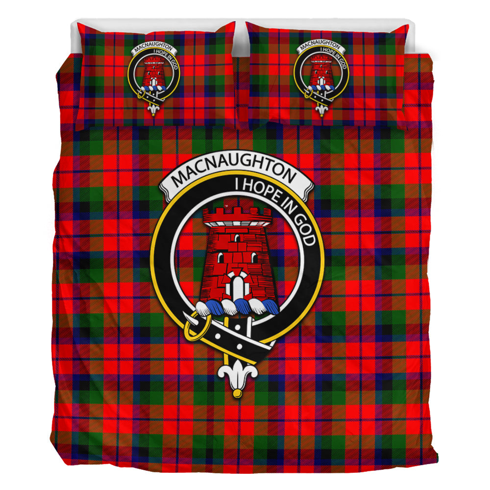 MacNaughton Modern Tartan Bedding Set with Family Crest - Tartan Vibes Clothing