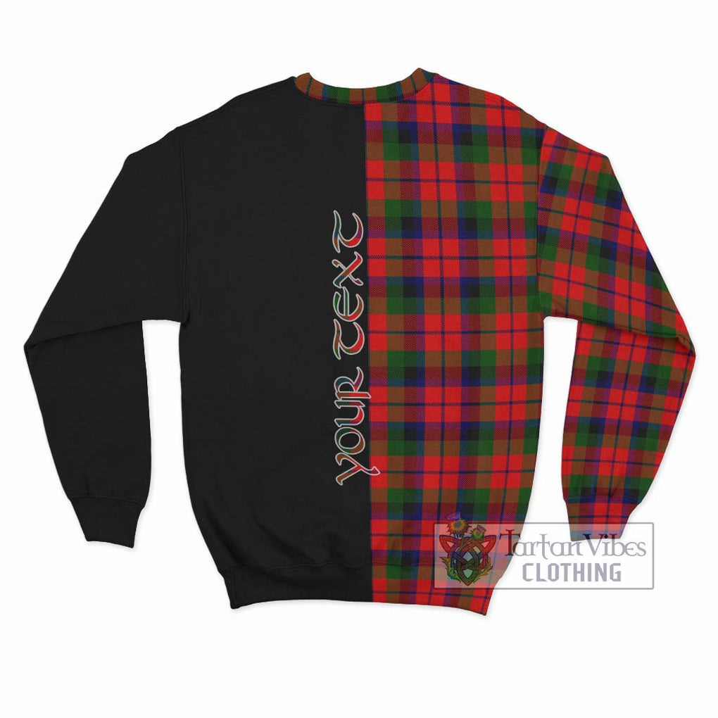 MacNaughton Modern Tartan Sweatshirt with Family Crest and Half Of Me Style - Tartanvibesclothing Shop