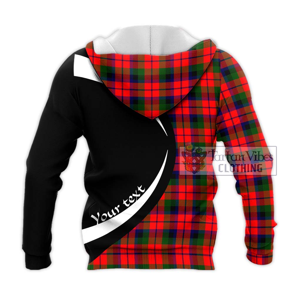 MacNaughton Modern Tartan Knitted Hoodie with Family Crest Circle Style - Tartan Vibes Clothing