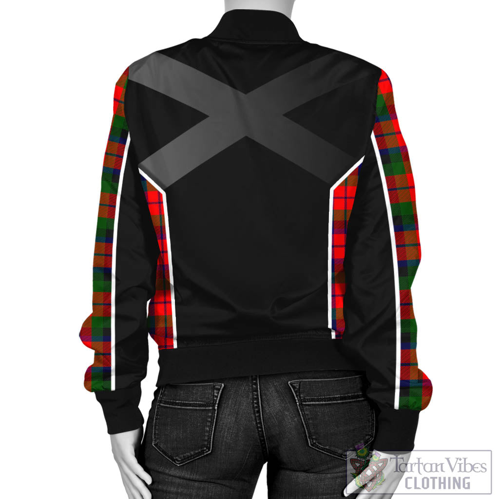 Tartan Vibes Clothing MacNaughton Modern Tartan Bomber Jacket with Family Crest and Scottish Thistle Vibes Sport Style