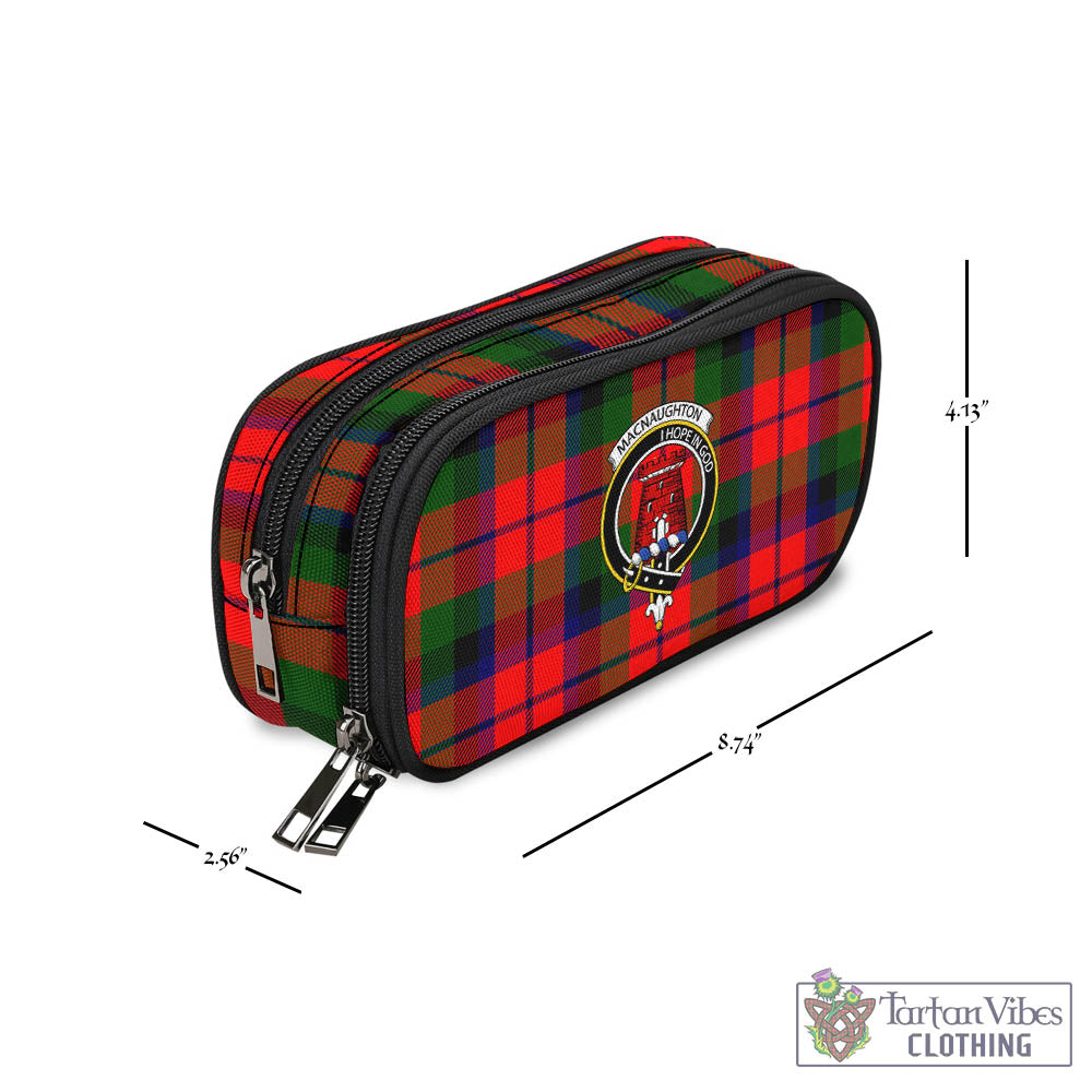 Tartan Vibes Clothing MacNaughton Modern Tartan Pen and Pencil Case with Family Crest