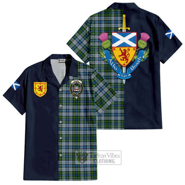 MacNeil (McNeil) Tartan Short Sleeve Button Shirt Alba with Scottish Lion Royal Arm Half Style