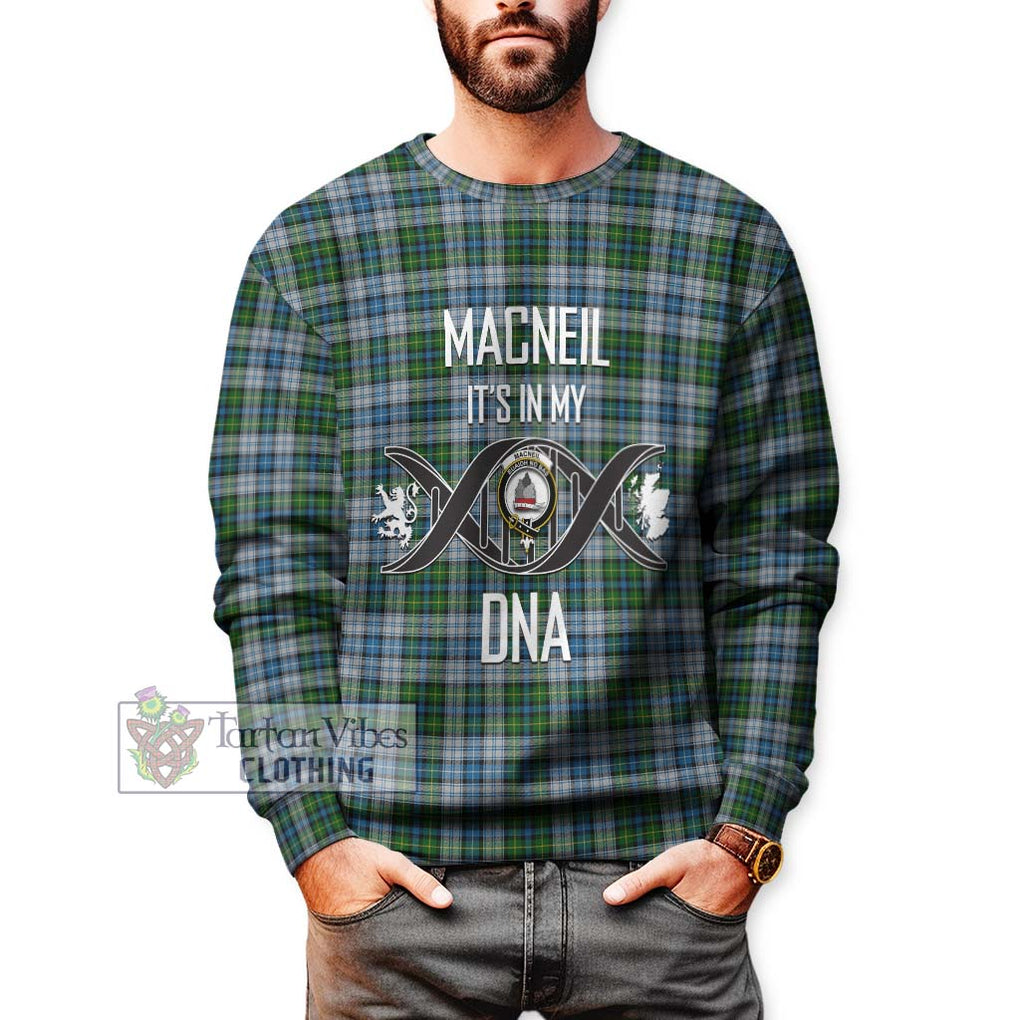 MacNeil (McNeil) Tartan Sweatshirt with Family Crest DNA In Me Style Unisex - Tartanvibesclothing Shop