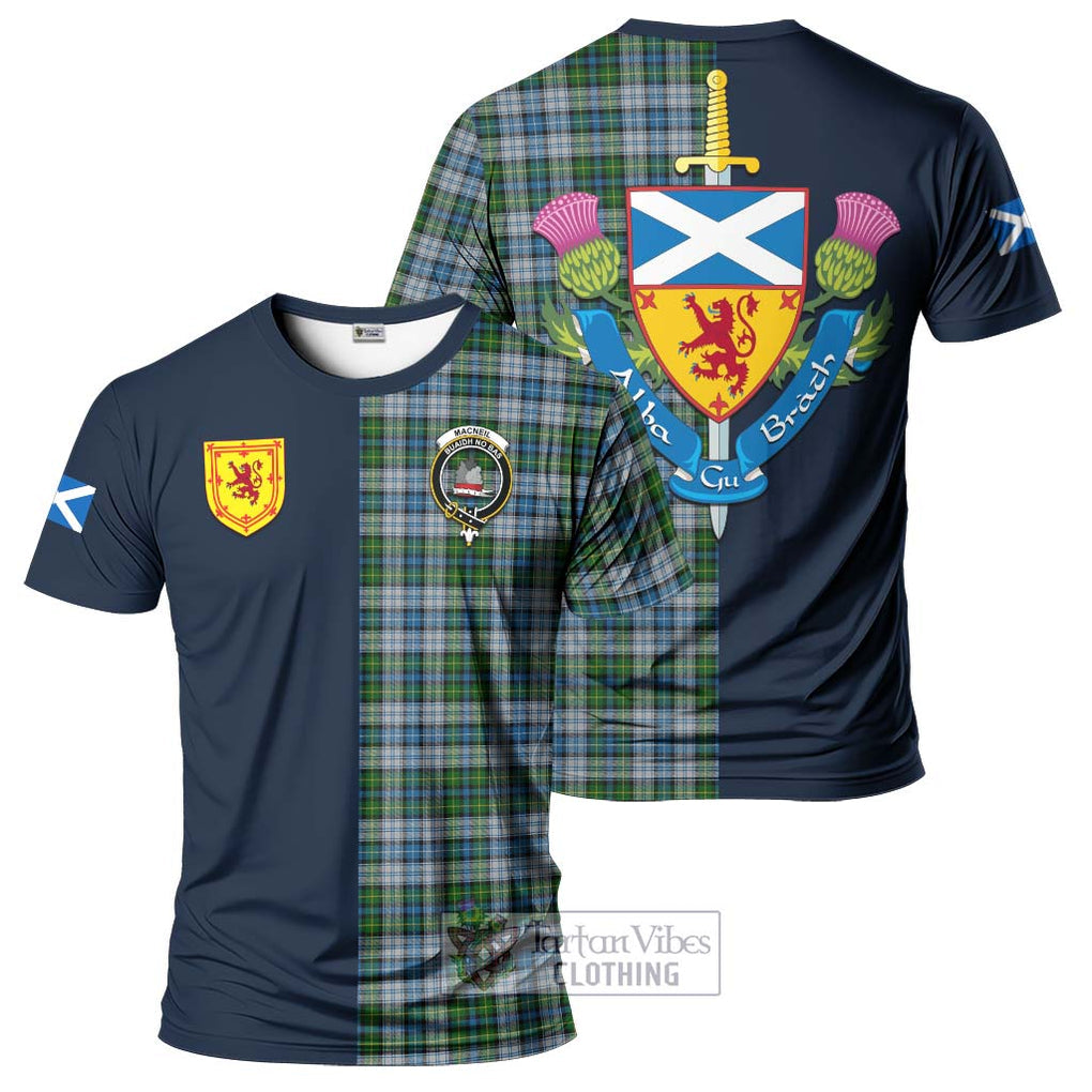 Tartan Vibes Clothing MacNeil Dress Tartan T-Shirt Alba with Scottish Lion Royal Arm Half Style