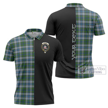 MacNeil (McNeil) Tartan Zipper Polo Shirt with Family Crest and Half Of Me Style