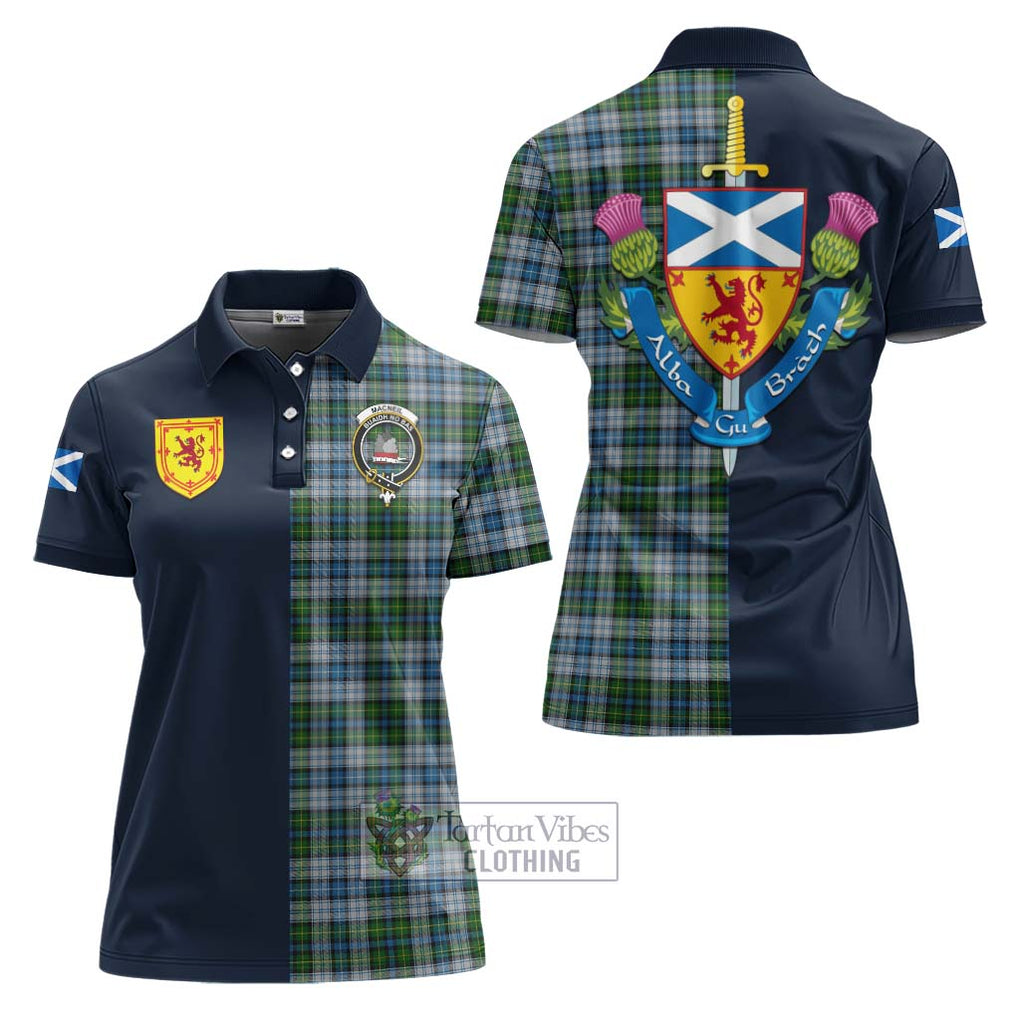 Tartan Vibes Clothing MacNeil Dress Tartan Women's Polo Shirt with Scottish Lion Royal Arm Half Style