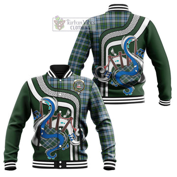 MacNeil (McNeil) Tartan Baseball Jacket with Epic Bagpipe Style