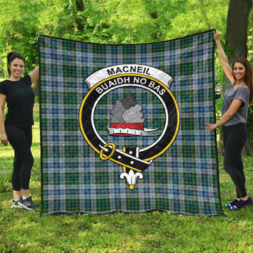 MacNeil (McNeil) Tartan Quilt with Family Crest