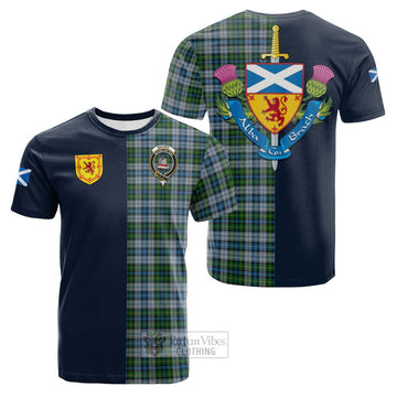 MacNeil (McNeil) Tartan Cotton T-shirt Alba with Scottish Lion Royal Arm Half Style