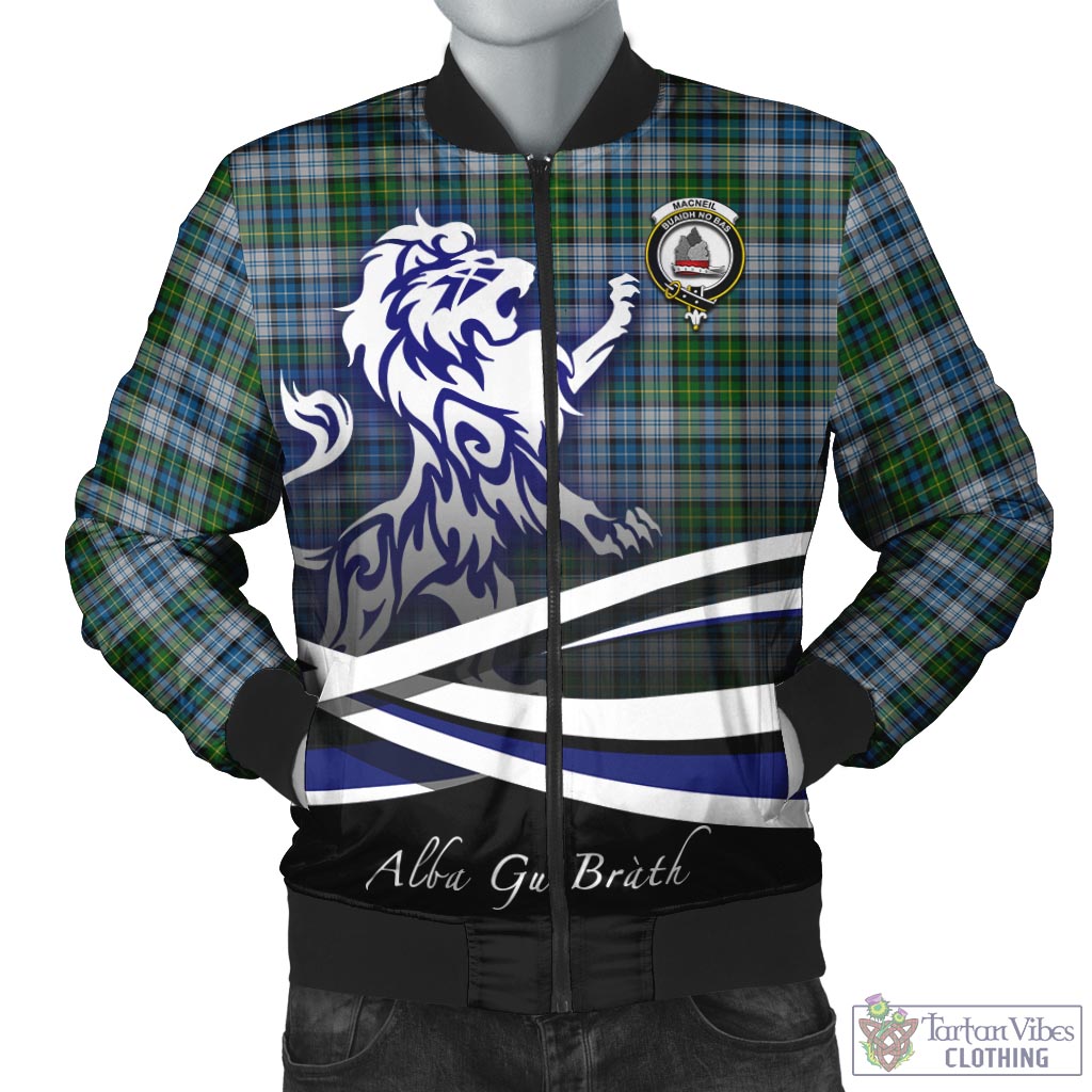 Tartan Vibes Clothing MacNeil Dress Tartan Bomber Jacket with Alba Gu Brath Regal Lion Emblem