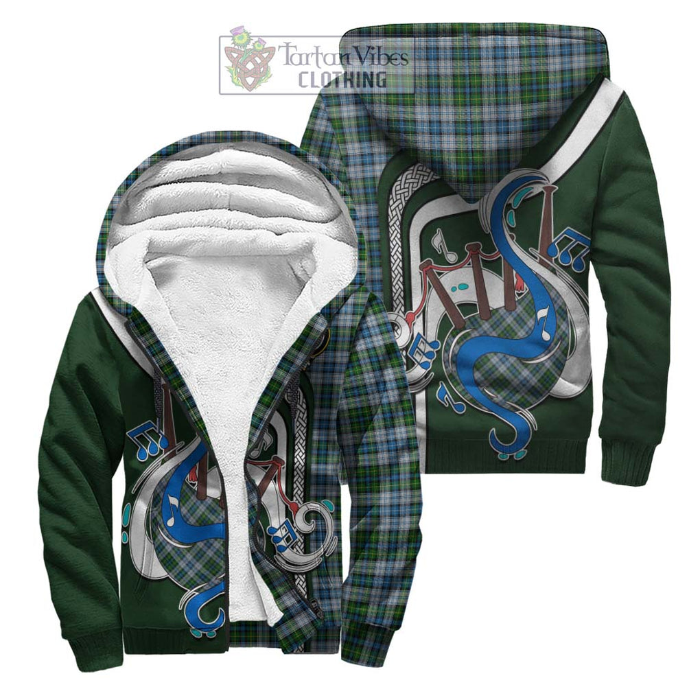 MacNeil (McNeil) Tartan Sherpa Hoodie with Epic Bagpipe Style Unisex S - Tartanvibesclothing Shop