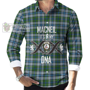 MacNeil (McNeil) Tartan Long Sleeve Button Shirt with Family Crest DNA In Me Style Men's Shirt S - Tartan Vibes Clothing