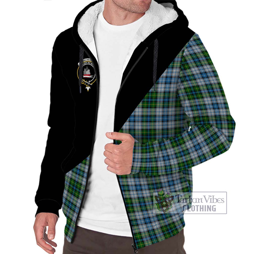 MacNeil (McNeil) Tartan Sherpa Hoodie with Family Crest and Military Logo Style Unisex S - Tartanvibesclothing Shop