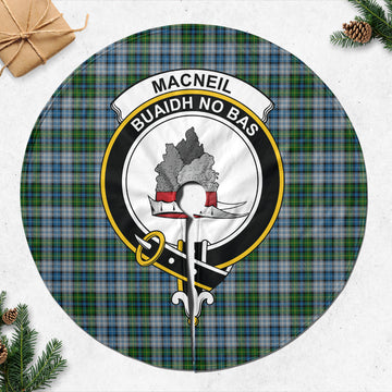 MacNeil (McNeil) Tartan Christmas Tree Skirt with Family Crest