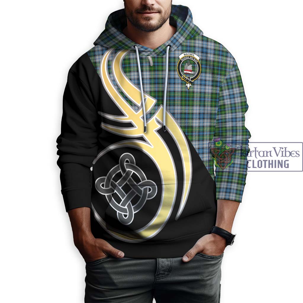 MacNeil (McNeil) Tartan Hoodie with Family Crest and Celtic Symbol Style Zip Hoodie - Tartan Vibes Clothing