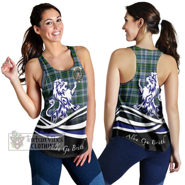 MacNeil (McNeil) Tartan Women's Racerback Tanks with Alba Gu Brath Regal Lion Emblem