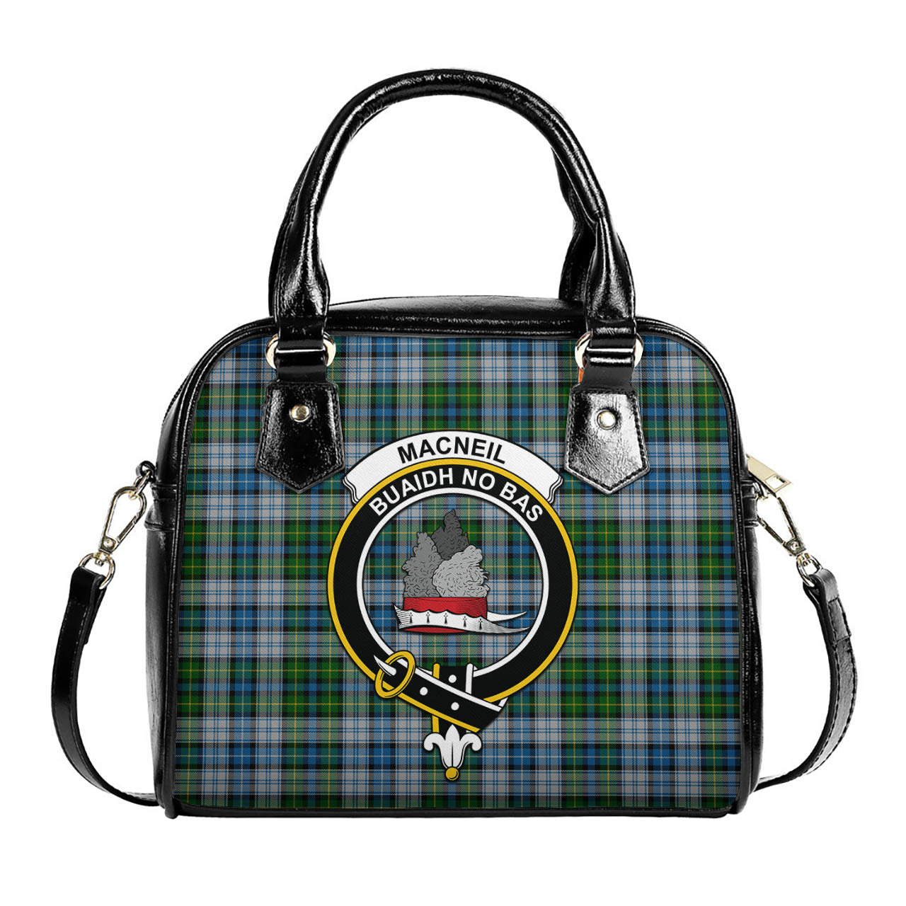 MacNeil Dress Tartan Shoulder Handbags with Family Crest One Size 6*25*22 cm - Tartanvibesclothing