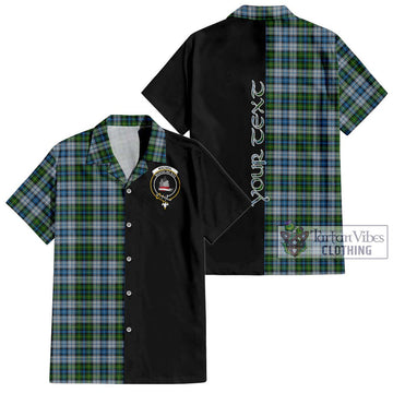 MacNeil (McNeil) Tartan Short Sleeve Button Shirt with Family Crest and Half Of Me Style