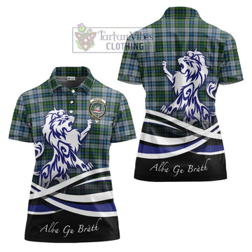 MacNeil (McNeil) Tartan Women's Polo Shirt with Alba Gu Brath Regal Lion Emblem