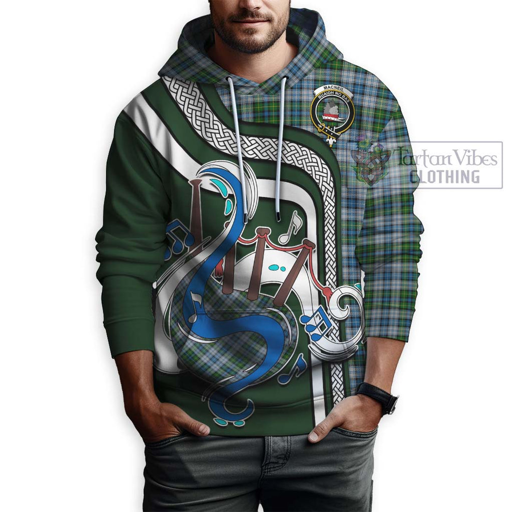 MacNeil (McNeil) Tartan Hoodie with Epic Bagpipe Style Zip Hoodie - Tartanvibesclothing Shop