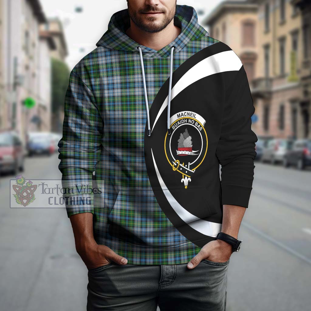 MacNeil (McNeil) Tartan Hoodie with Family Crest Circle Style Zip Hoodie - Tartan Vibes Clothing