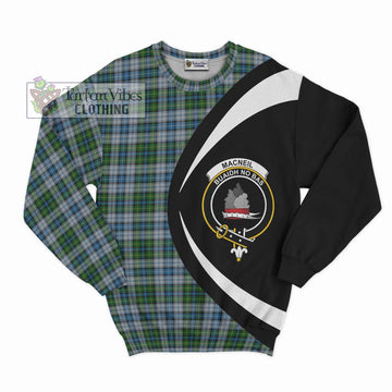 MacNeil (McNeil) Tartan Sweatshirt with Family Crest Circle Style