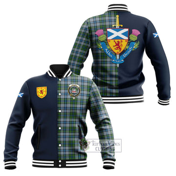 MacNeil (McNeil) Tartan Baseball Jacket Alba with Scottish Lion Royal Arm Half Style