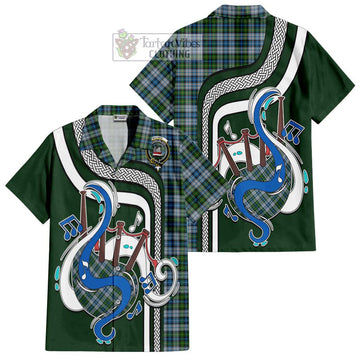 MacNeil (McNeil) Tartan Short Sleeve Button Shirt with Epic Bagpipe Style