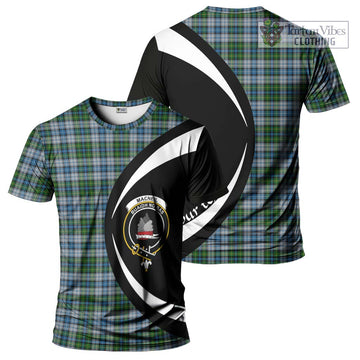 MacNeil (McNeil) Tartan T-Shirt with Family Crest Circle Style