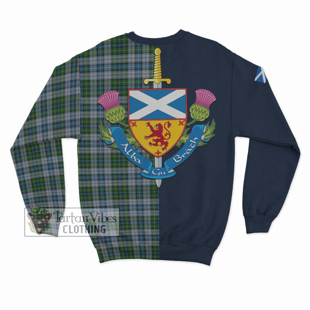 Tartan Vibes Clothing MacNeil Dress Tartan Sweatshirt with Scottish Lion Royal Arm Half Style