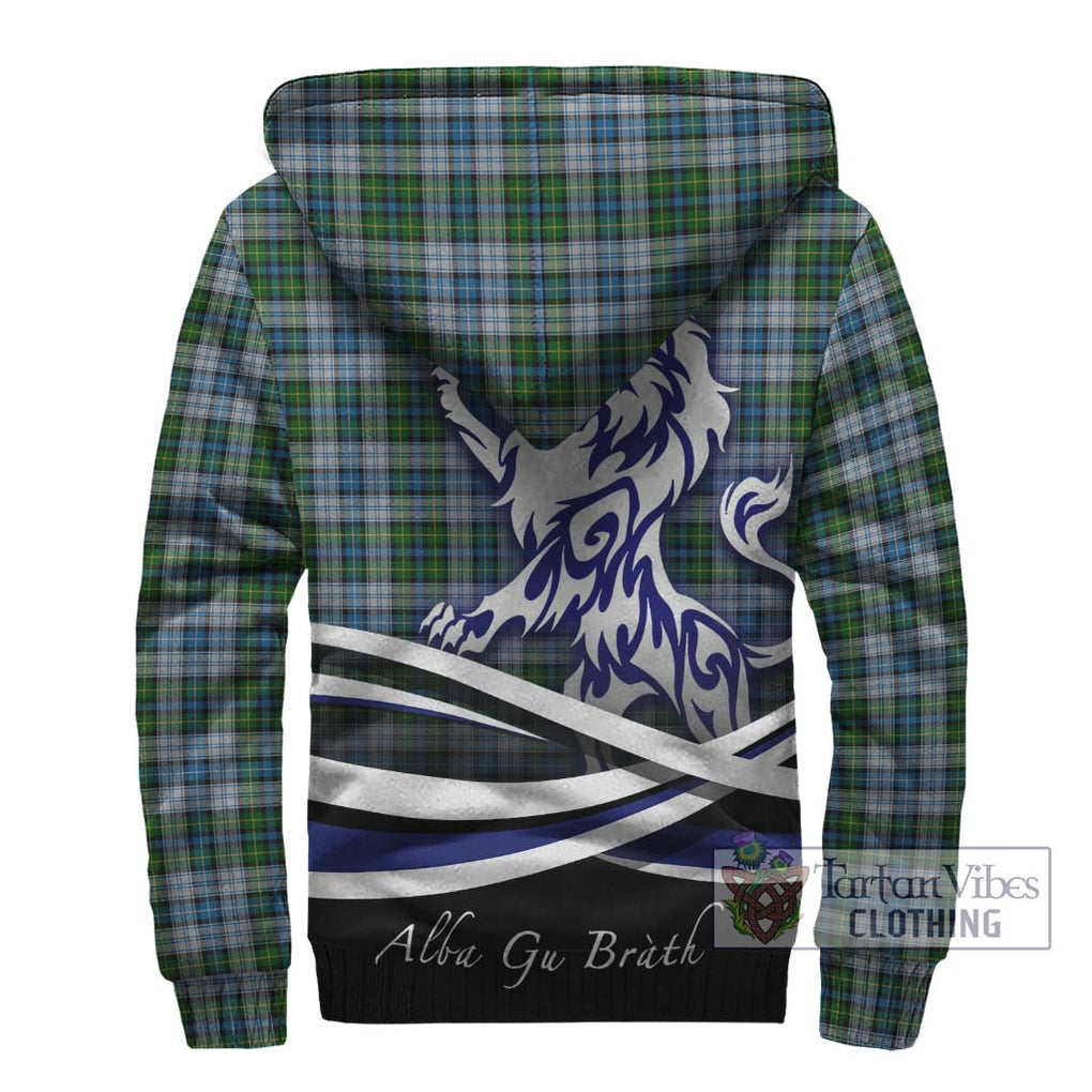 MacNeil (McNeil) Tartan Sherpa Hoodie with Alba Gu Brath Regal Lion Emblem - Tartanvibesclothing Shop