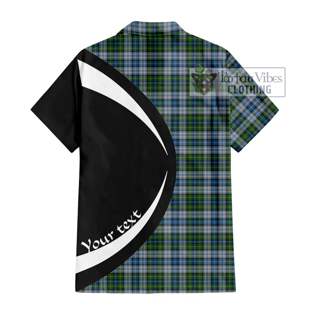 MacNeil (McNeil) Tartan Short Sleeve Button Up with Family Crest Circle Style - Tartan Vibes Clothing