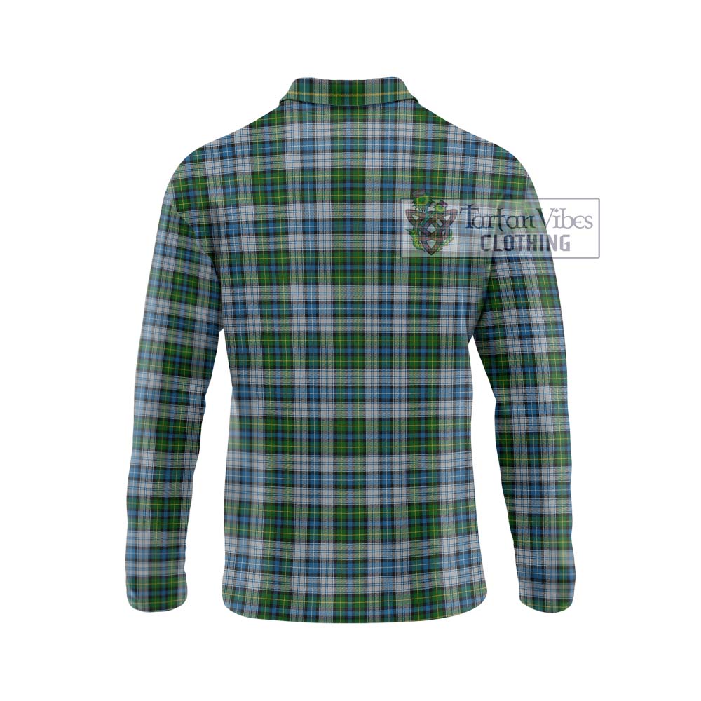 MacNeil (McNeil) Tartan Long Sleeve Polo Shirt with Family Crest DNA In Me Style - Tartanvibesclothing Shop