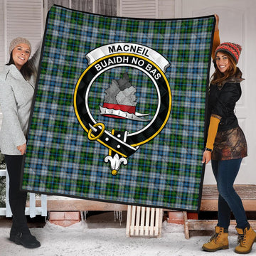 MacNeil (McNeil) Tartan Quilt with Family Crest