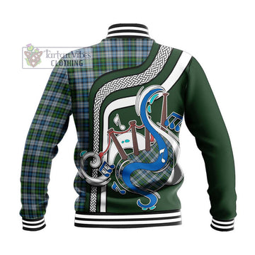 MacNeil (McNeil) Tartan Baseball Jacket with Epic Bagpipe Style