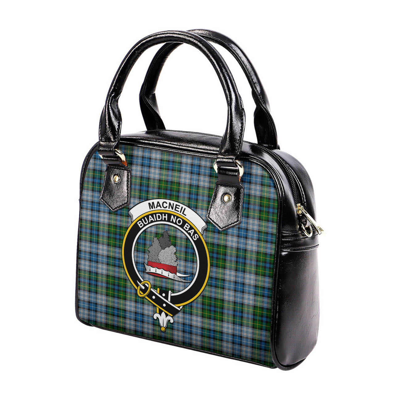 MacNeil Dress Tartan Shoulder Handbags with Family Crest - Tartanvibesclothing