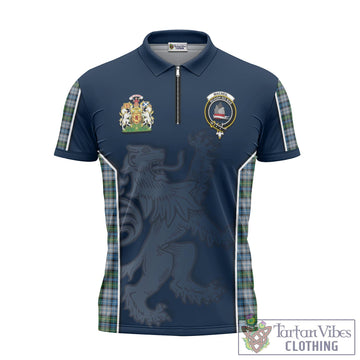 MacNeil (McNeil) Tartan Zipper Polo Shirt with Family Crest and Lion Rampant Vibes Sport Style