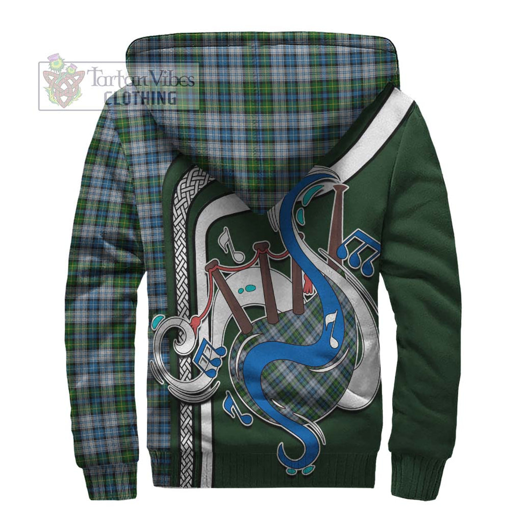 MacNeil (McNeil) Tartan Sherpa Hoodie with Epic Bagpipe Style - Tartanvibesclothing Shop