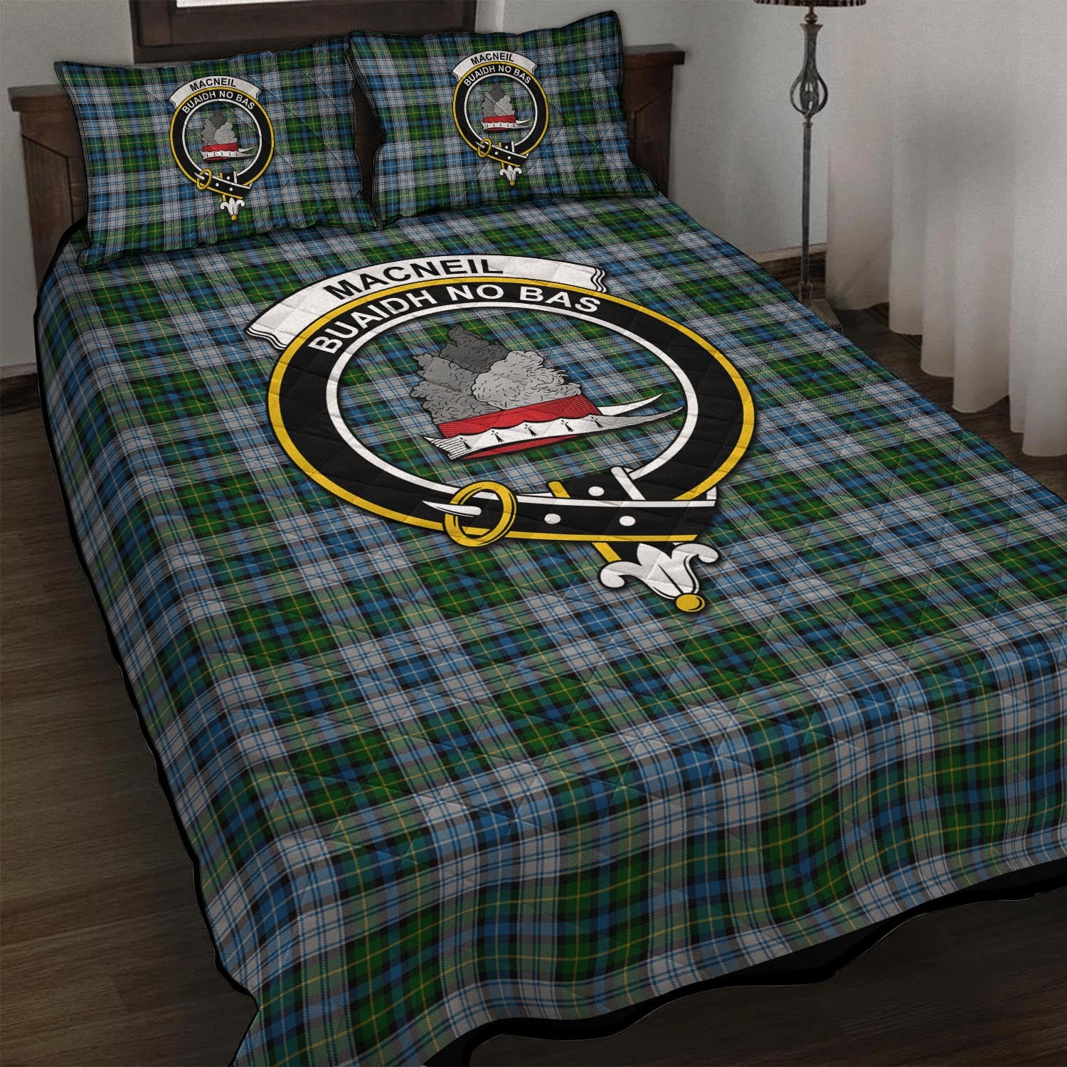 MacNeil (McNeil) Tartan Quilt Bed Set with Family Crest - Tartan Vibes Clothing