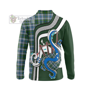 MacNeil (McNeil) Tartan Long Sleeve Polo Shirt with Epic Bagpipe Style