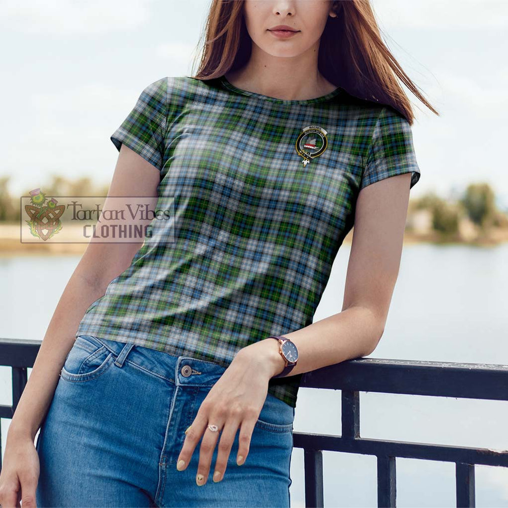 MacNeil (McNeil) Tartan Cotton T-Shirt with Family Crest Women's Shirt - Tartanvibesclothing Shop