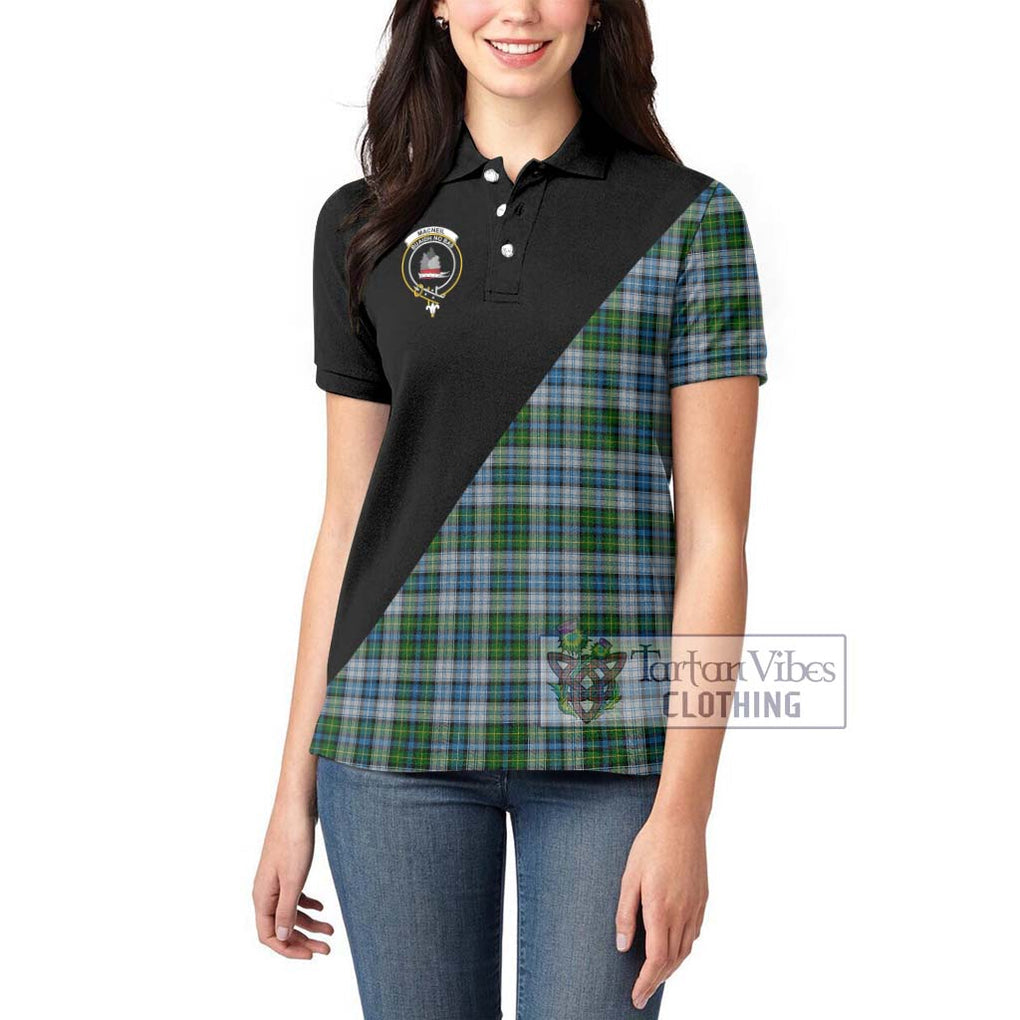 MacNeil (McNeil) Tartan Women's Polo Shirt with Family Crest and Military Logo Style - Tartanvibesclothing Shop