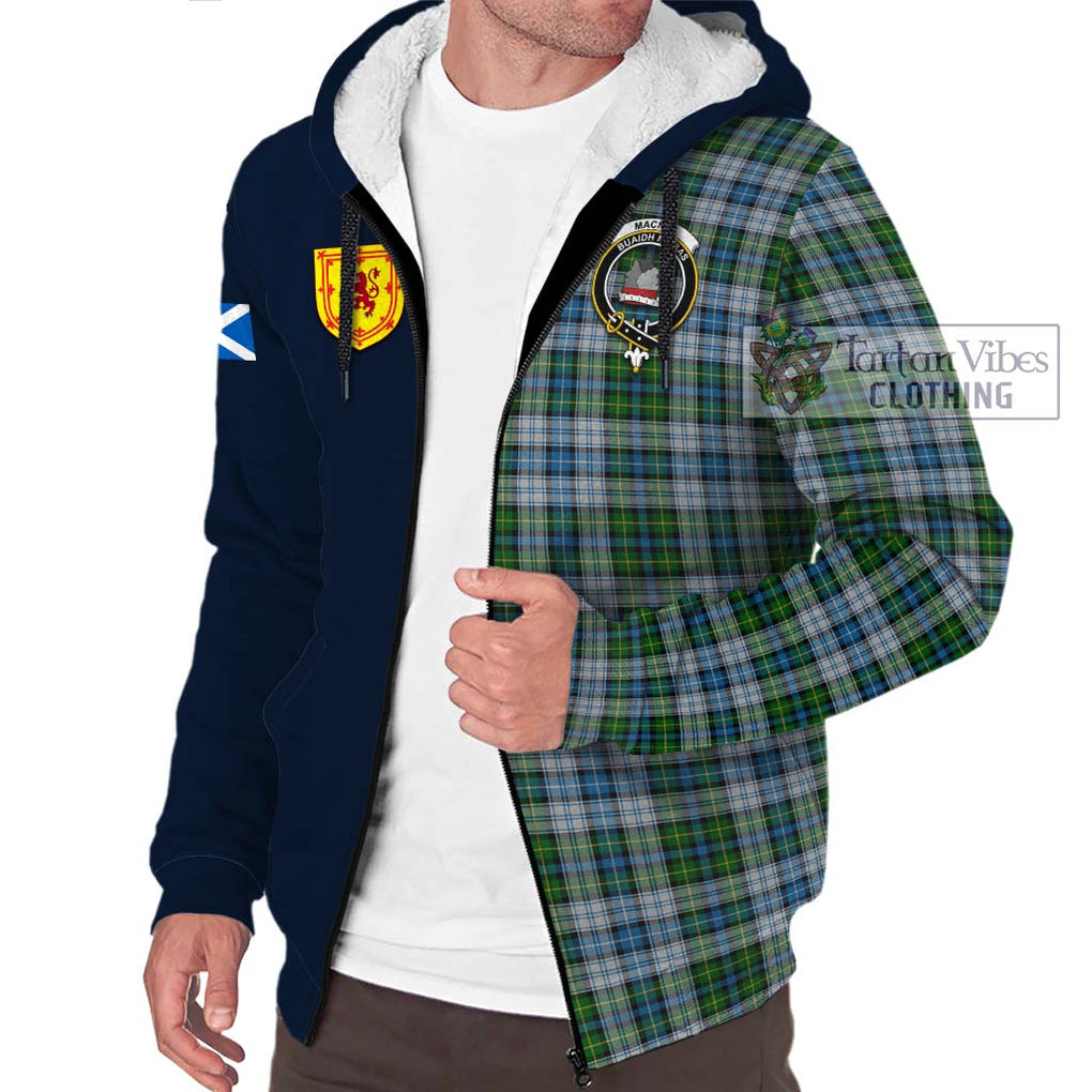 Tartan Vibes Clothing MacNeil Dress Tartan Sherpa Hoodie with Scottish Lion Royal Arm Half Style