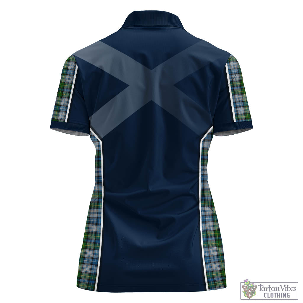 Tartan Vibes Clothing MacNeil Dress Tartan Women's Polo Shirt with Family Crest and Scottish Thistle Vibes Sport Style