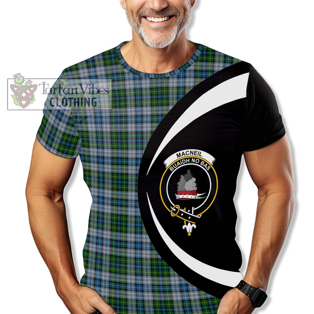 Tartan Vibes Clothing MacNeil Dress Tartan T-Shirt with Family Crest Circle Style